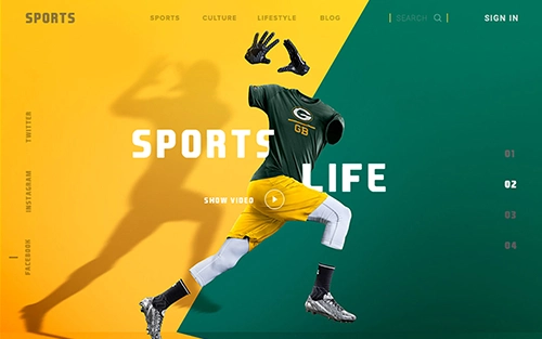 طراحی وبسایت ورزشی 2